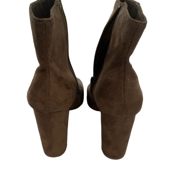 WILD Diva Open Suede Open Toe Ankle Boots Booties Size 6.5 - Picture 6 of 9